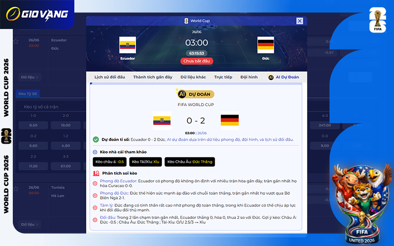 Dự đoán AI Ecuador vs Đức 03h00 ngày 26/6/2026