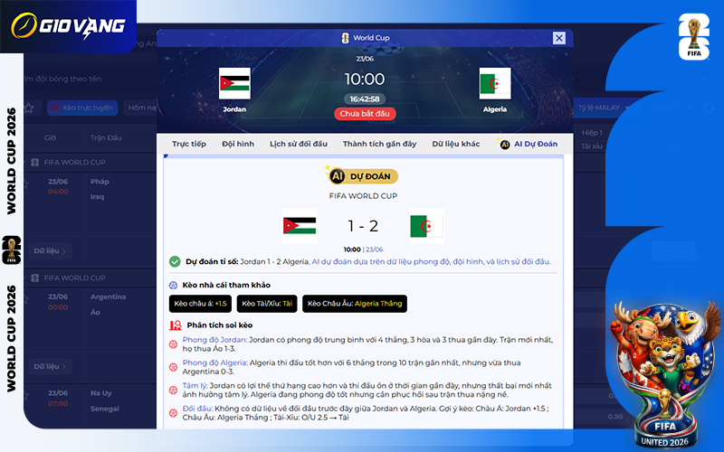 Dự đoán AI Jordan vs Algeria 10h00 ngày 23/6/2026