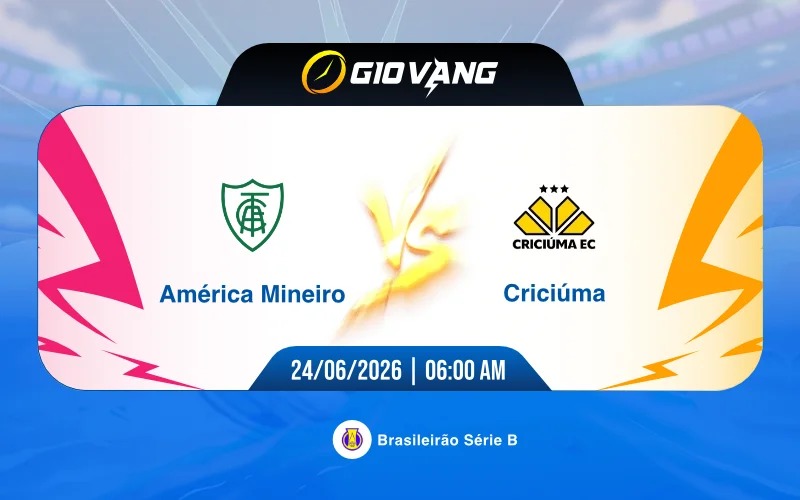 Soi kèo America MG vs Criciuma 06h00 ngày 24/6/2026 – Hạng 2 Brazil
