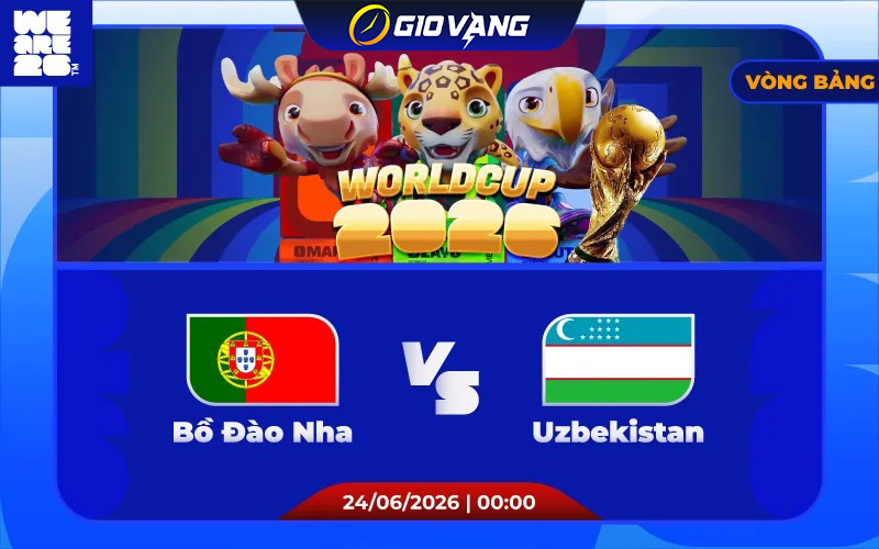Soi kèo Bồ Đào Nha vs Uzbekistan 00h00 ngày 24/6/2026 – World Cup 2026