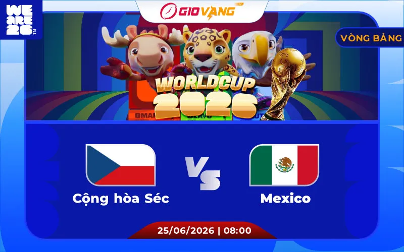 Soi kèo CH Séc vs Mexico 08h00 ngày 25/6/2026 – World Cup 2026