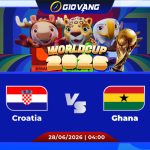Soi kèo Croatia vs Ghana 04h00 ngày 28/6/2026 – World Cup 2026