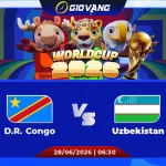 Soi kèo DR Congo vs Uzbekistan 06h30 ngày 28/6/2026 – World Cup 2026