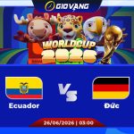 Soi kèo Ecuador vs Đức 03h00 ngày 26/6/2026 – World Cup 2026