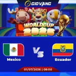 Soi kèo Mexico vs Ecuador 08h00 ngày 01/7/2026 – World Cup 2026