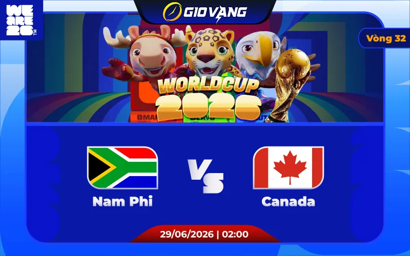 Soi kèo Nam Phi vs Canada 02h00 ngày 29/6/2026 – World Cup 2026