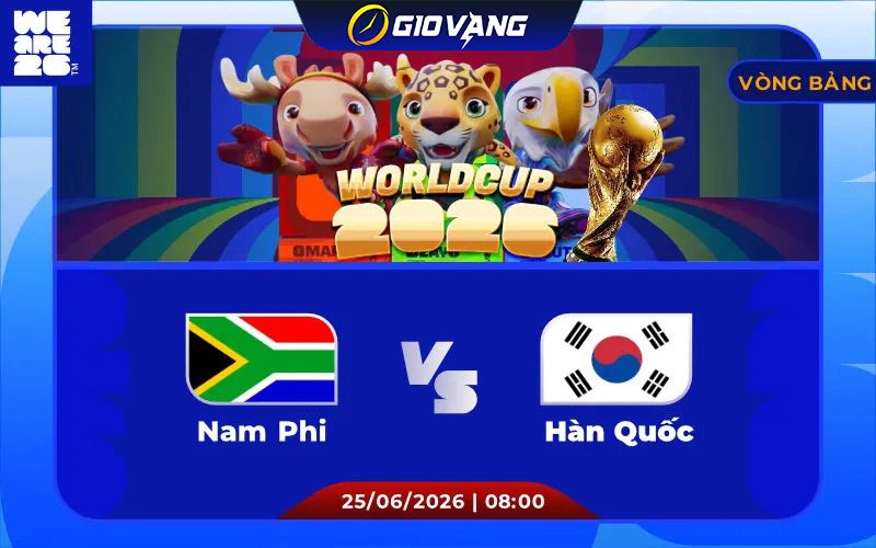 Soi kèo Nam Phi vs Hàn Quốc 08h00 ngày 25/6/2026 – World Cup 2026