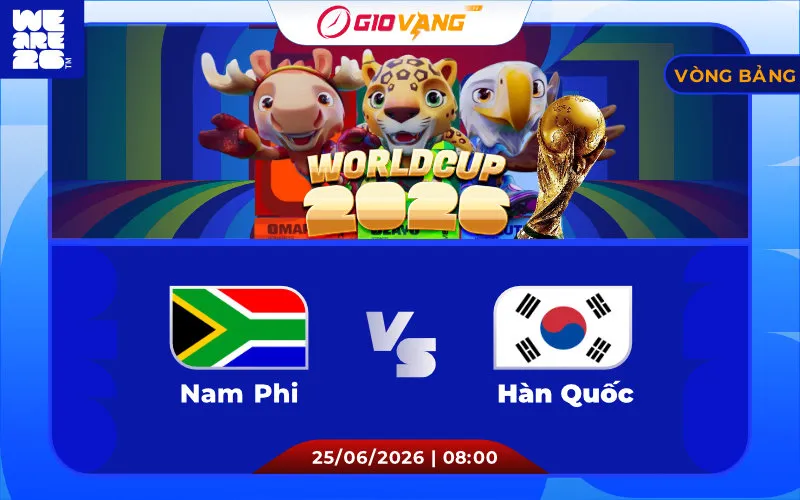 Soi kèo Nam Phi vs Hàn Quốc 08h00 ngày 25/6/2026 – World Cup 2026