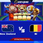 Soi kèo New Zealand vs Bỉ 10h00 ngày 27/6/2026 – World Cup 2026