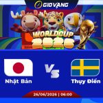 Soi kèo Nhật Bản vs Thụy Điển 06h00 ngày 26/6/2026 – World Cup 2026