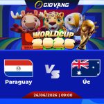 Soi kèo Paraguay vs Úc 09h00 ngày 26/6/2026 – World Cup 2026