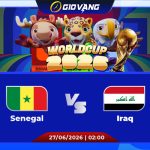 Soi kèo Senegal vs Iraq 02h00 ngày 27/6/2026 – World Cup 2026
