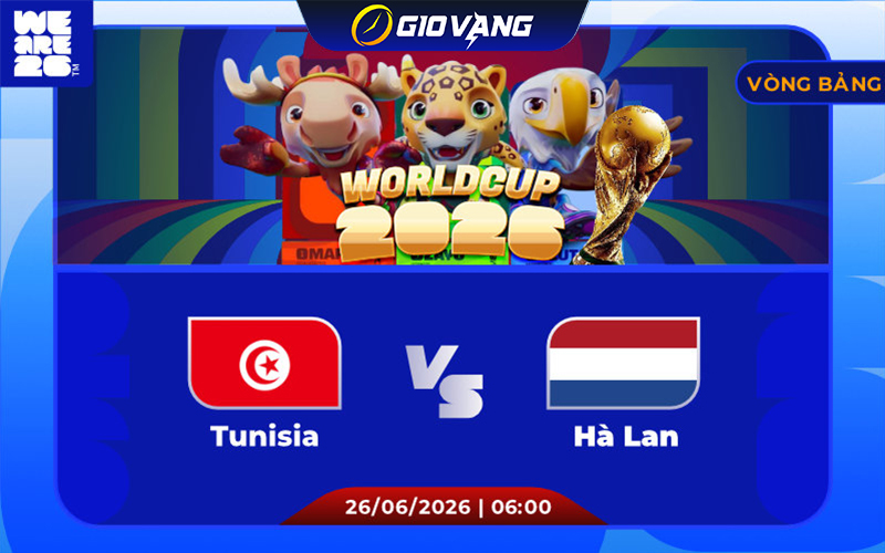 Soi kèo Tunisia vs Hà Lan 06h00 ngày 26/6/2026 – World Cup 2026